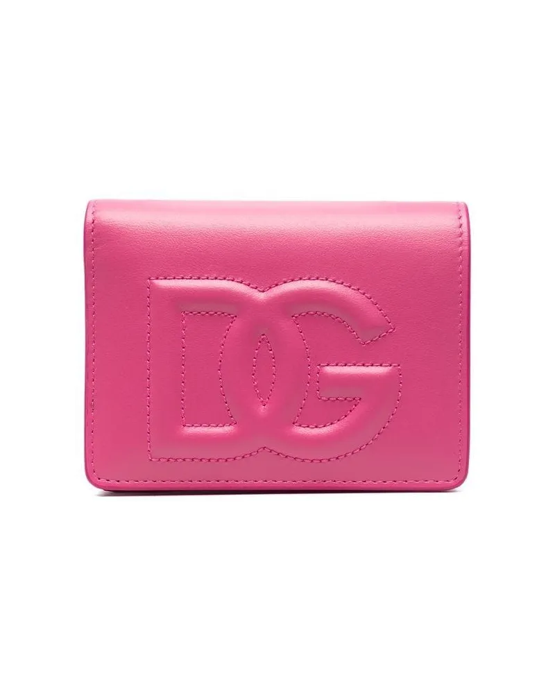 Dolce & Gabbana Portemonnaie mit DG - Rosa Rosa