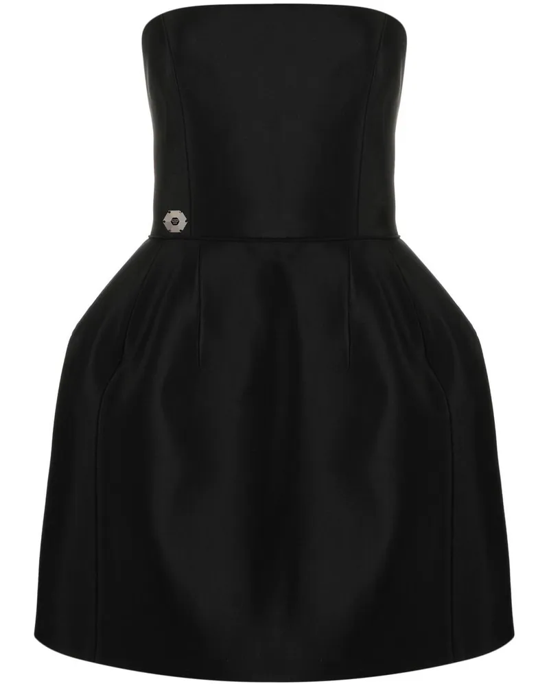 Philipp Plein Schulterfreies Minikleid - Schwarz Schwarz