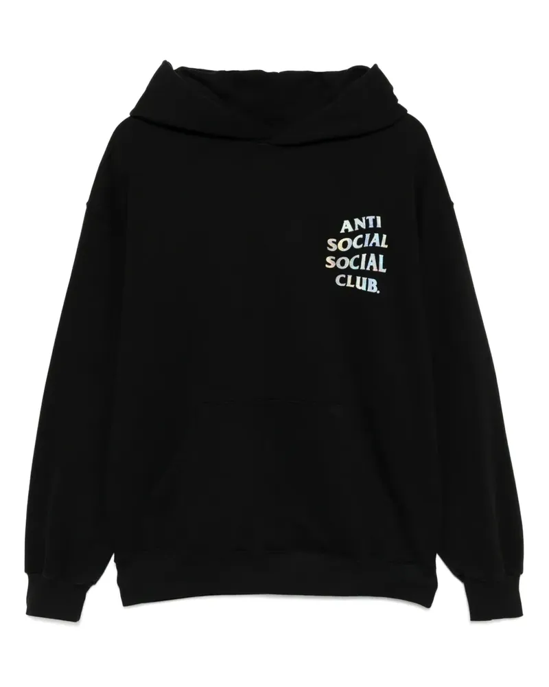 Anti Social Social Club Get Weird Hologram Hoodie - Schwarz Schwarz