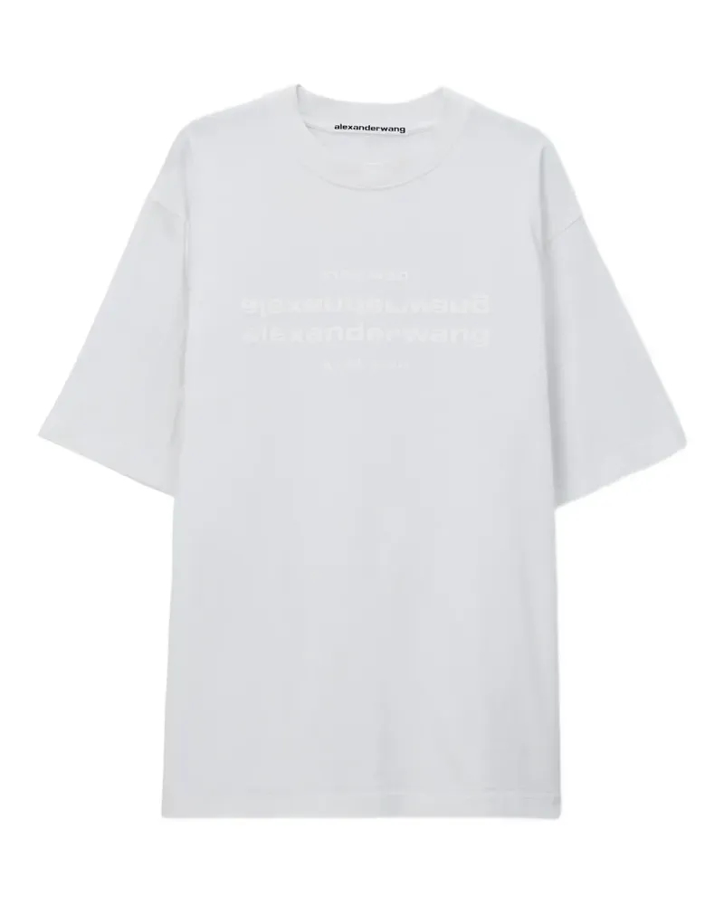 Alexander Wang short sleeve T-shirt w/ mirror logo - Weiß Weiß
