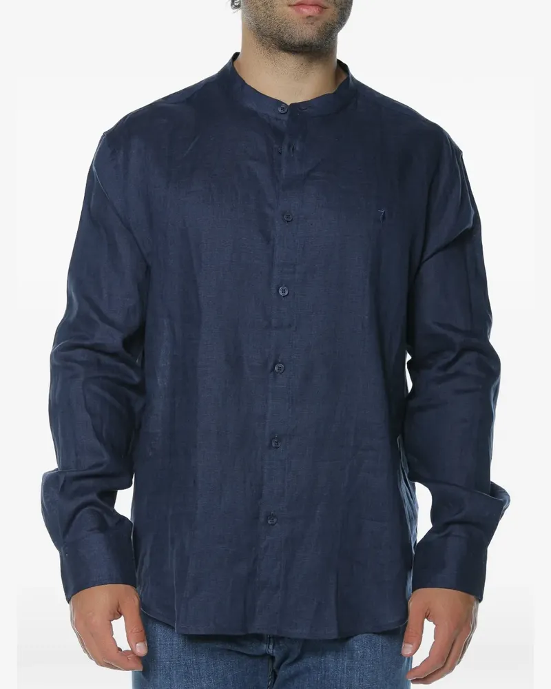 Trussardi Hemd mit Stehkragen - Blau Blau