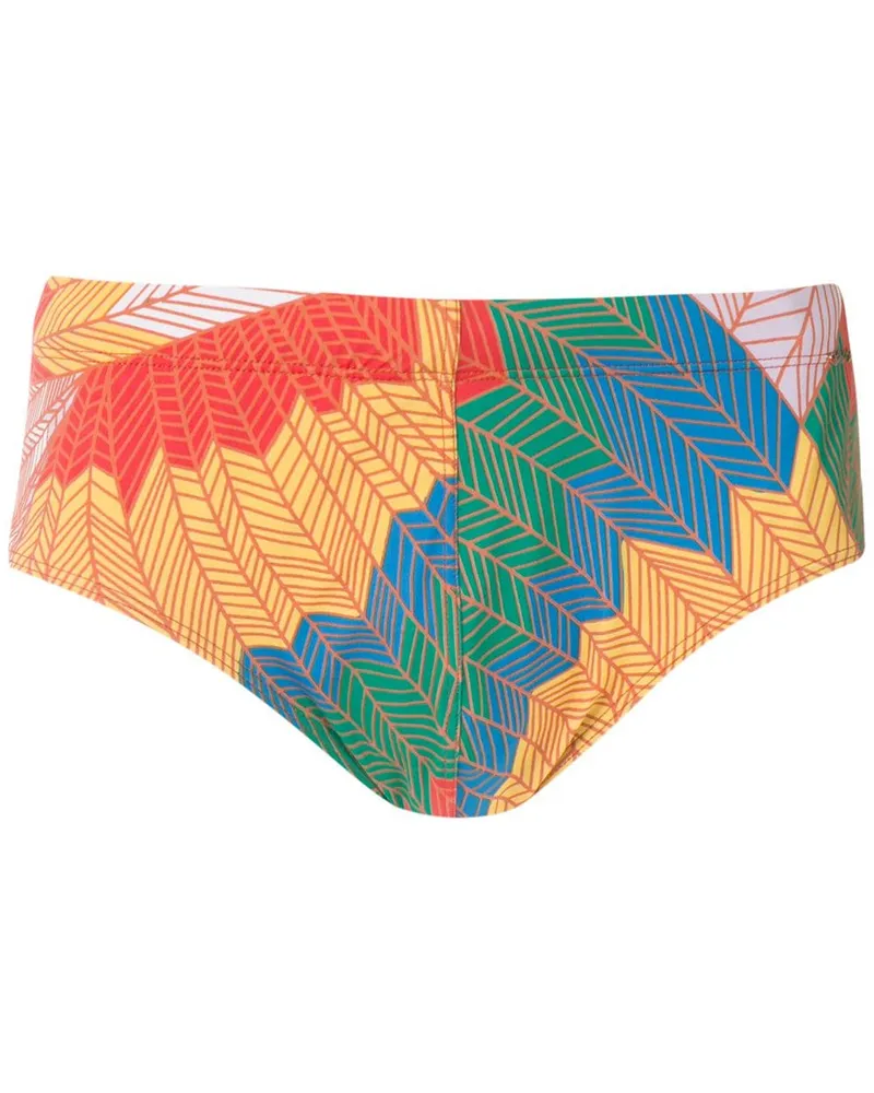 Amir Slama Badehose mit "Cocar Francês"-Print - Blau Blau