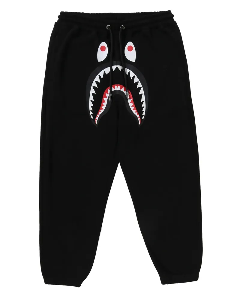 BAPE Shark-Head Jogginghose mit Kordelzug - Schwarz Schwarz