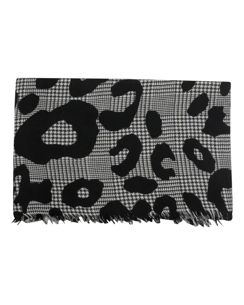Faliero Sarti Schal mit Animal-Print - Schwarz Schwarz