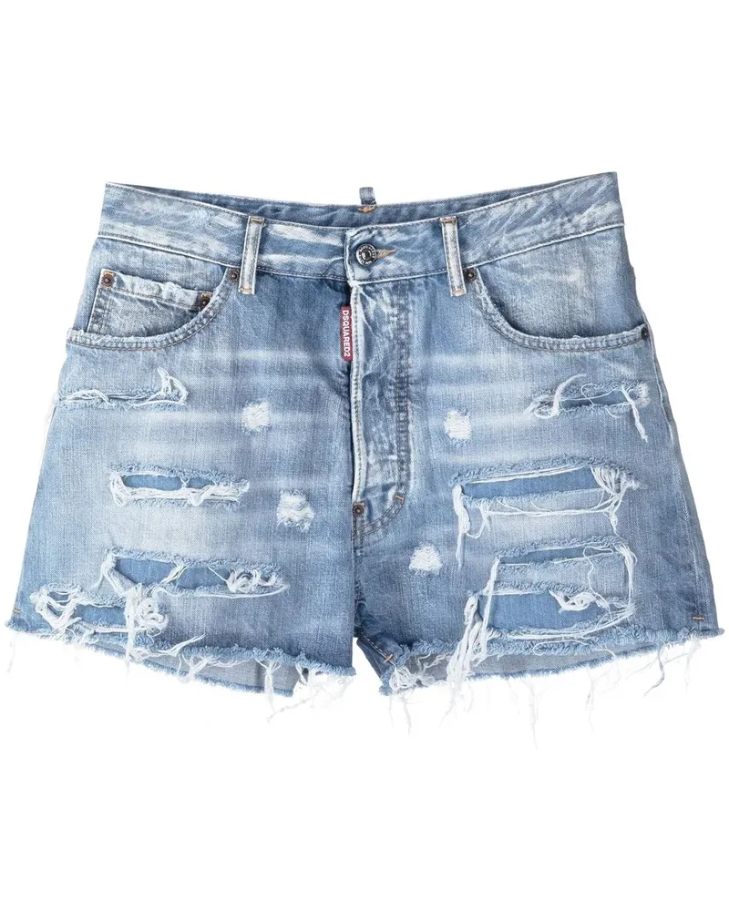 Dsquared2 Jeans-Shorts im Distressed-Look - Blau Blau