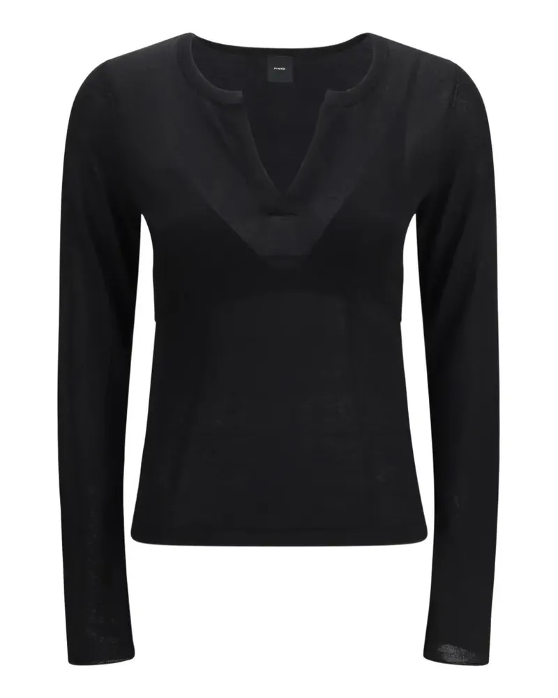 Pinko V-neck seraflino top - Schwarz Schwarz