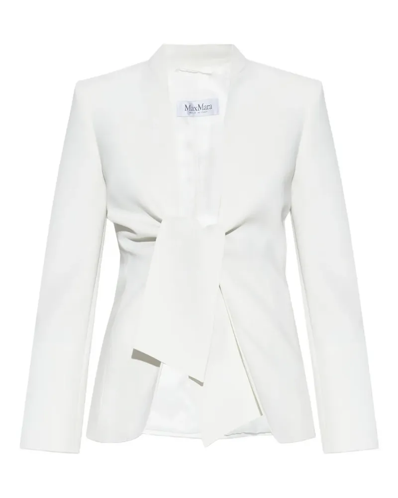 Max Mara Blazer mit Schleifendetail - Weiß Weiß