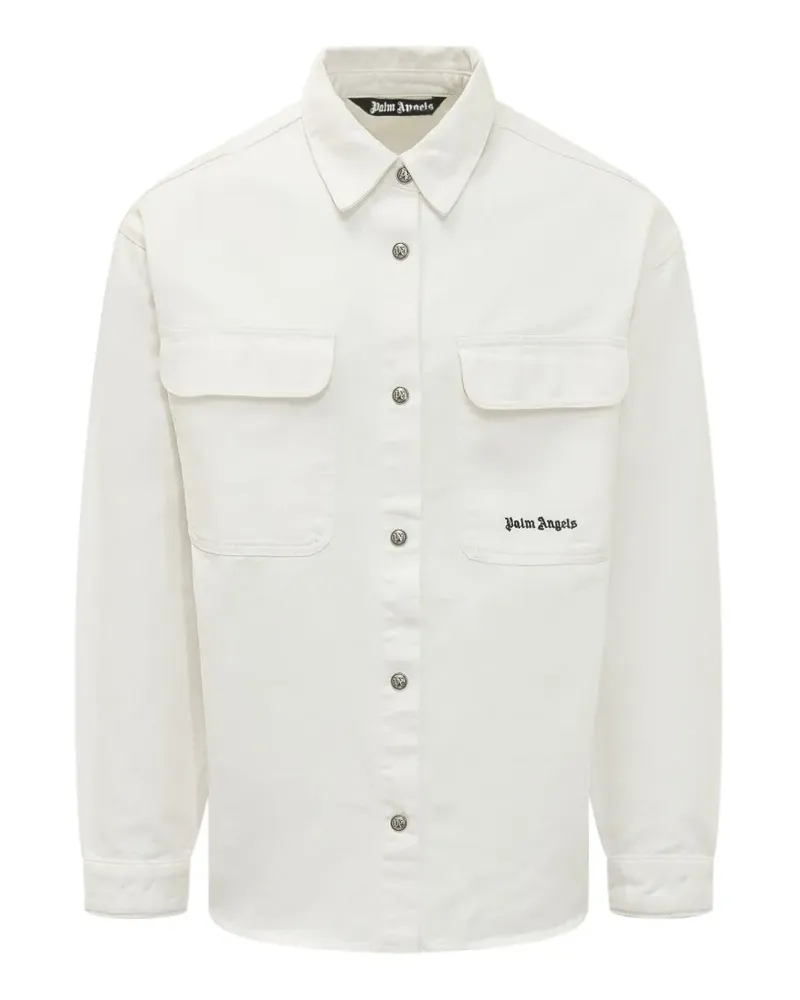 Palm Angels logo-print loose-fit shirt - Weiß Weiß