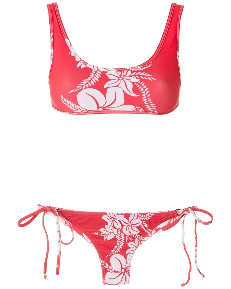 Amir Slama Bikini mit Print - Rot Rot