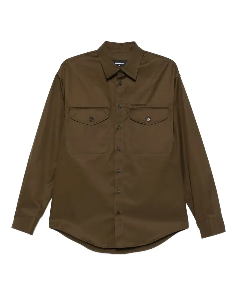 Dsquared2 Utility Hemd mit doppelter Tasche - Braun Braun