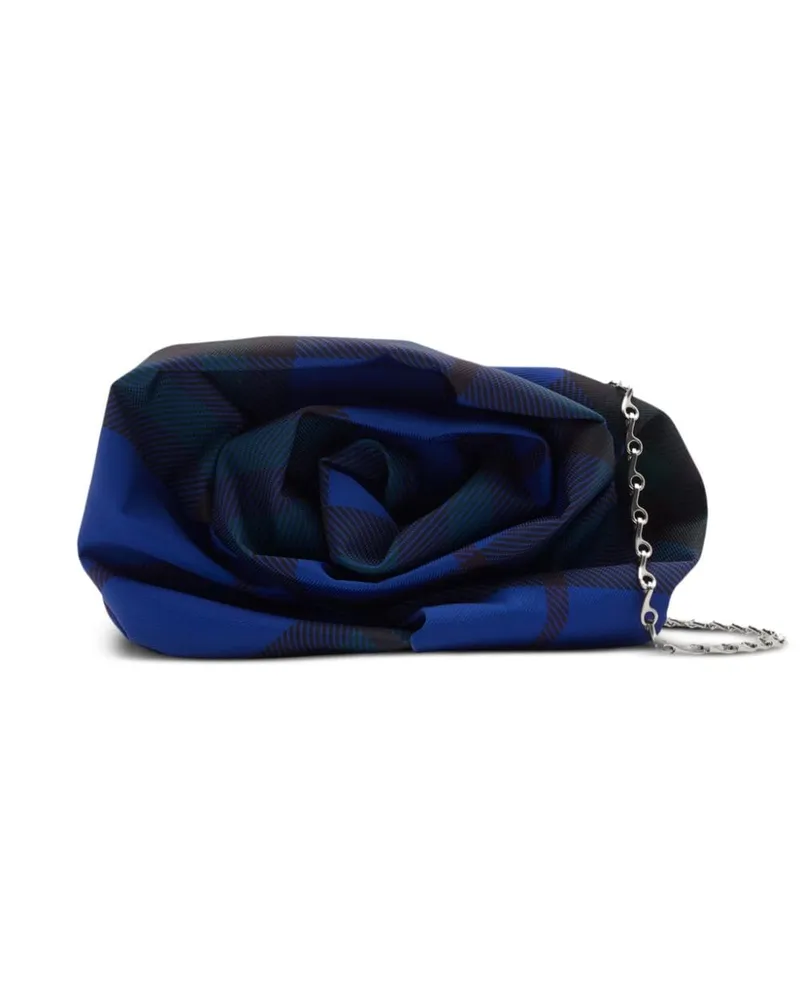 Burberry Rose Clutch mit Karomuster - Blau Blau