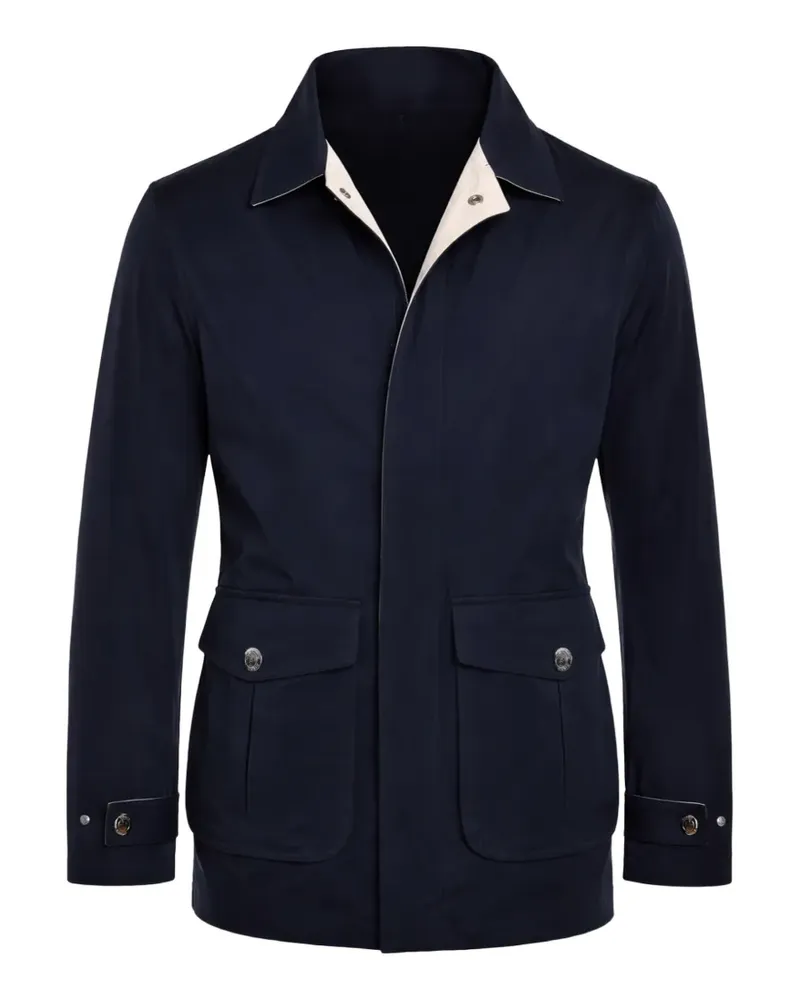 Kiton collared jacket - Blau Blau