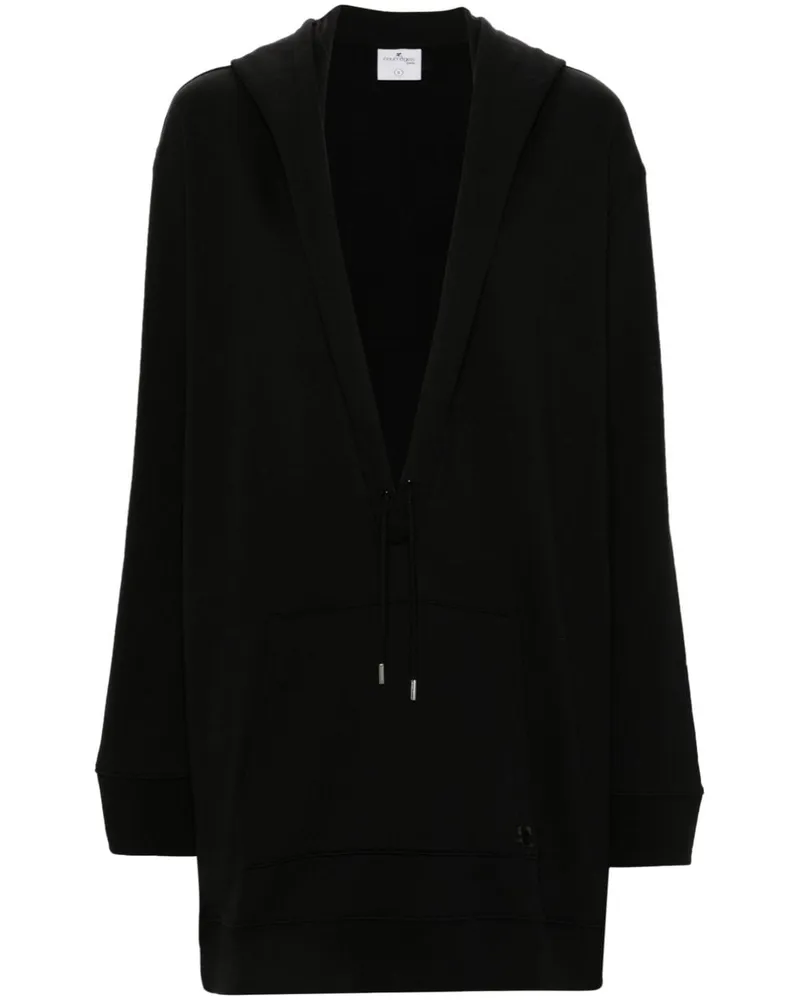 Courrèges Hyperbole Minikleid mit Kapuze - Schwarz Schwarz