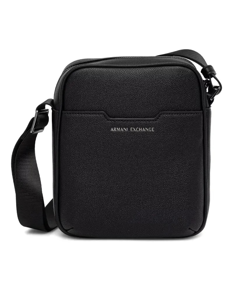 Armani Exchange logo-stamp crossbody bag - Schwarz Schwarz