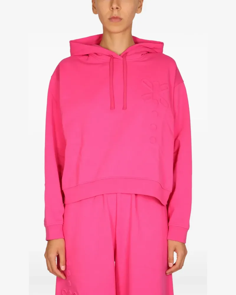 McQ embossed hooded sweatshirt - Rosa Rosa