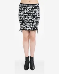 VETEMENTS Graffiti monogram skirt Schwarz