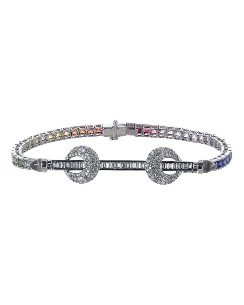 Ananya Chakra sapphire and diamond bracelet - Silber Silber
