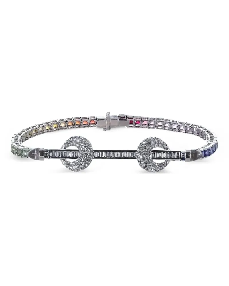 Ananya Chakra sapphire and diamond bracelet - Silber Silber
