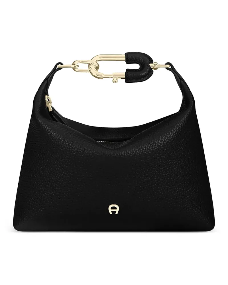 Aigner Karabiner Schultertasche - Schwarz Schwarz