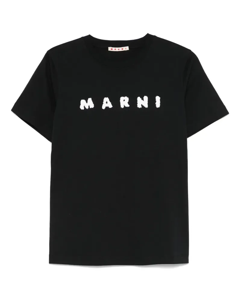 Marni T-Shirt mit Logo - Schwarz Schwarz
