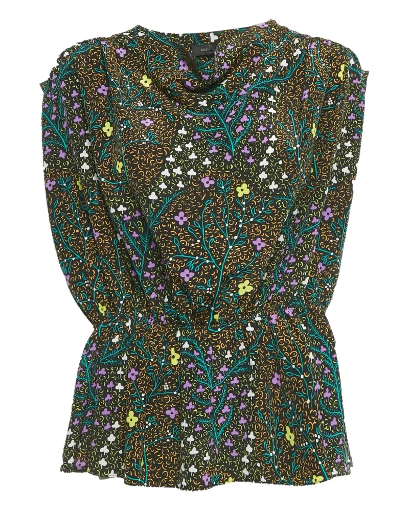Joseph floral-print silk top - Schwarz Schwarz