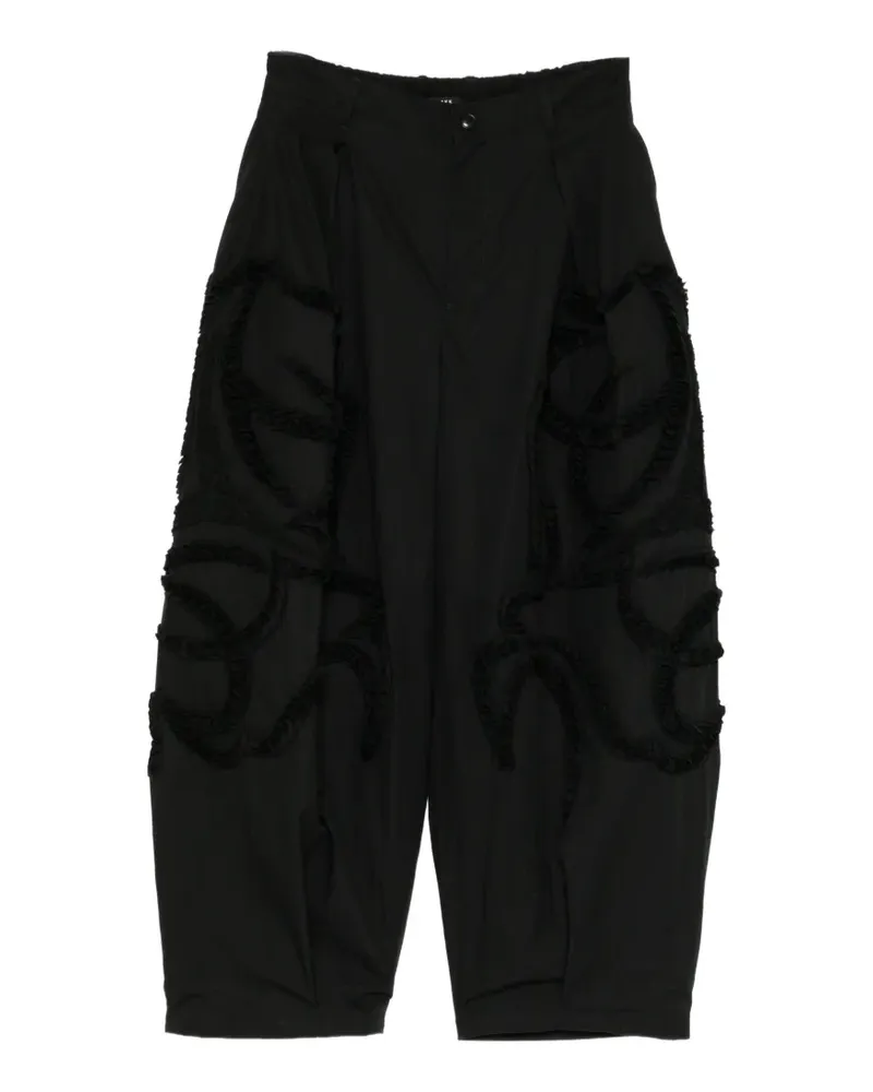 TAAKK ruffled pleated trousers - Schwarz Schwarz