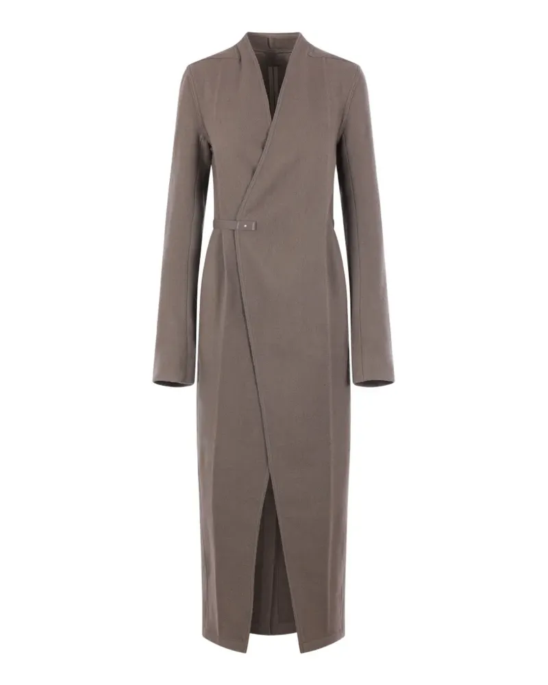 Rick Owens belted wrap-style coat - Braun Braun