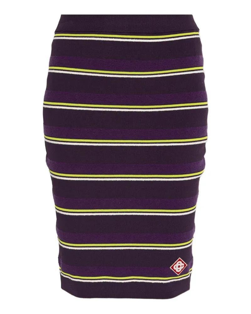 Casablanca Paris striped logo mini skirt - Violett Violett
