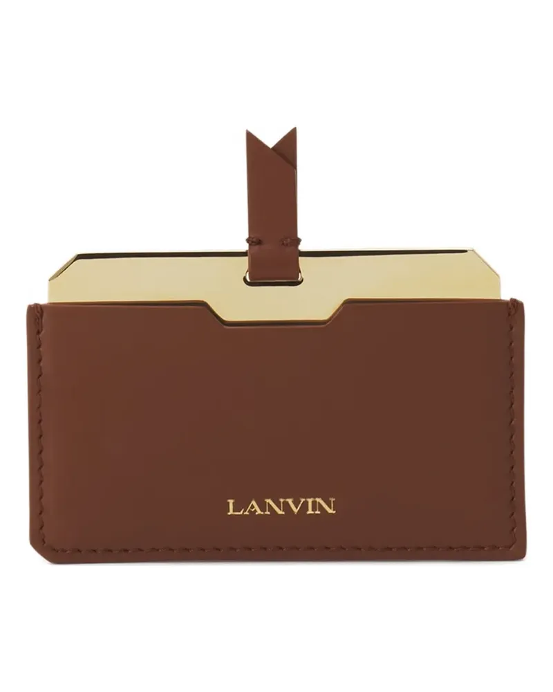 Lanvin Kartenetui mit Ziernähten - Braun Braun
