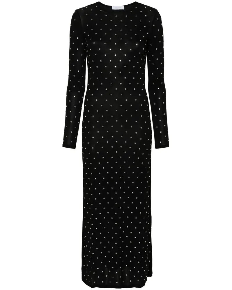 Paco Rabanne Maxikleid mit Kristallverzierung - Schwarz Schwarz