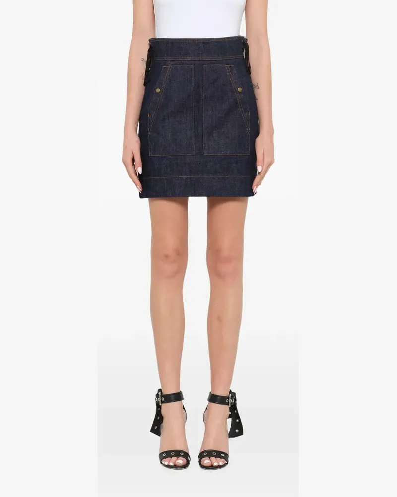 Kenzo Jeansrock mit seitlicher Schnürung - Blau Blau