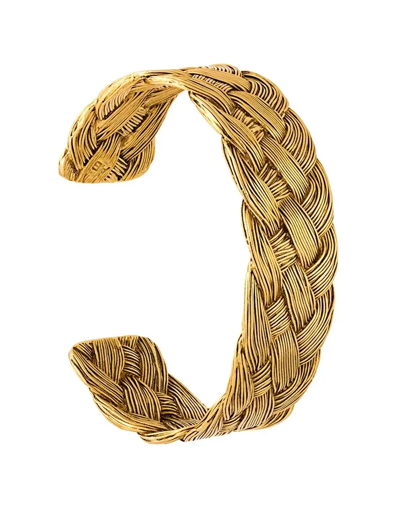 Aurélie Bidermann 18kt vergoldete 'Braided' Armspange - Metallic Metallic