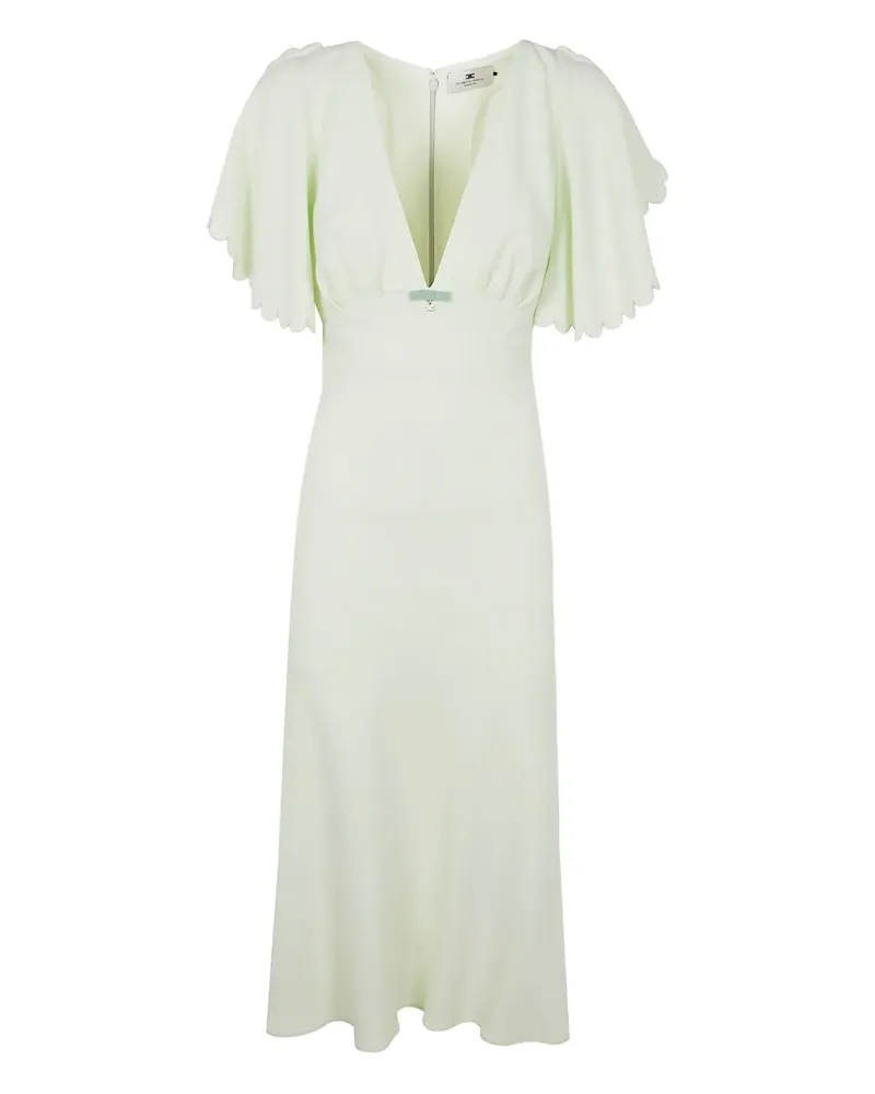 Elisabetta Franchi Midikleid mit V-Ausschnitt - Grün Grün
