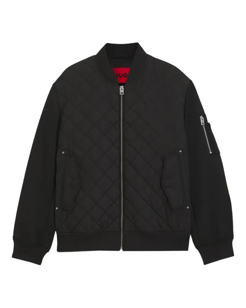 HUGO BOSS Gesteppter Mantel - Schwarz Schwarz