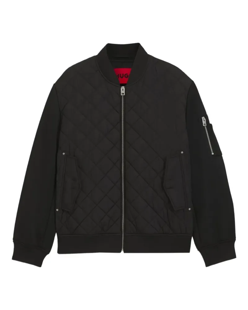 HUGO BOSS Gesteppter Mantel - Schwarz Schwarz