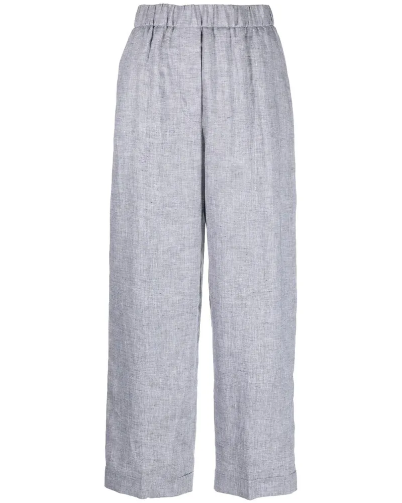 Peserico Cropped-Hose mit weitem Bein - Grau Grau