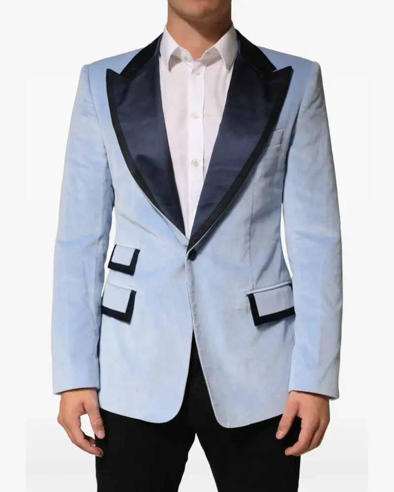Dolce & Gabbana peak-lapel single-breasted suit jacket - Blau Blau