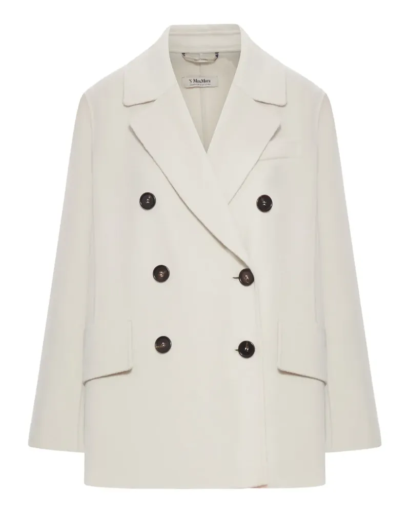Max Mara Klassische Cabanjacke - Weiß Weiß