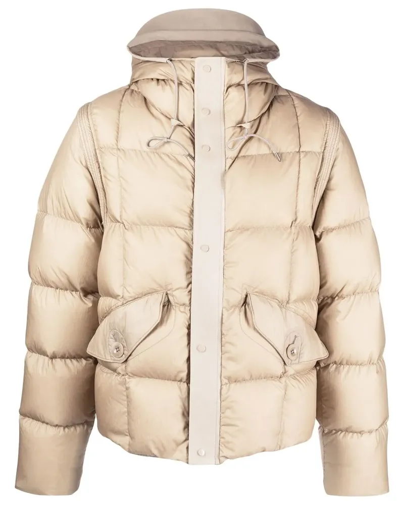 Ten c Gefütterte Jacke mit abnehmbaren Ärmeln - Nude Nude