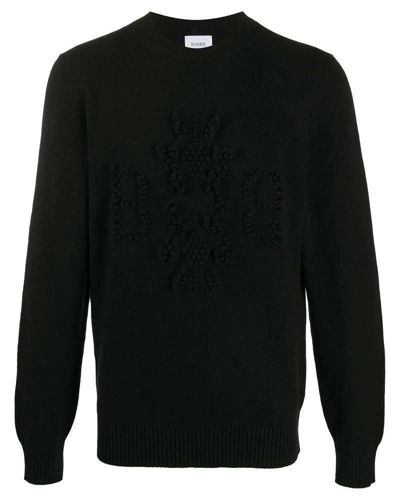 Barrie Kaschmirpullover mit Logo Schwarz