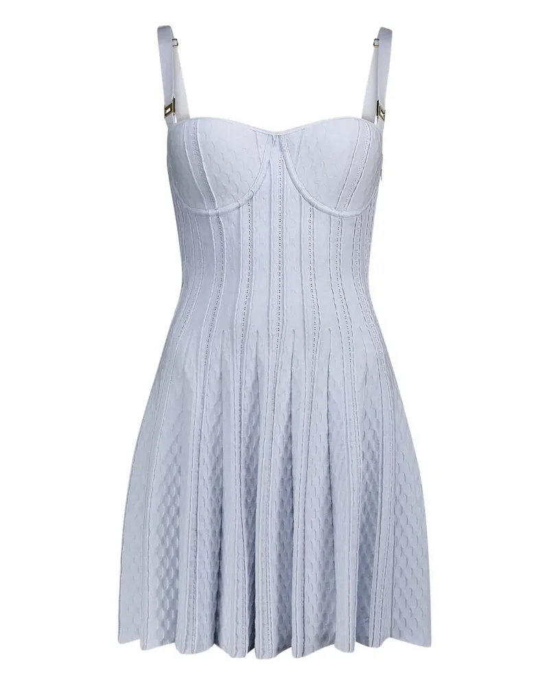 Elisabetta Franchi pleated mini dress - Blau Blau