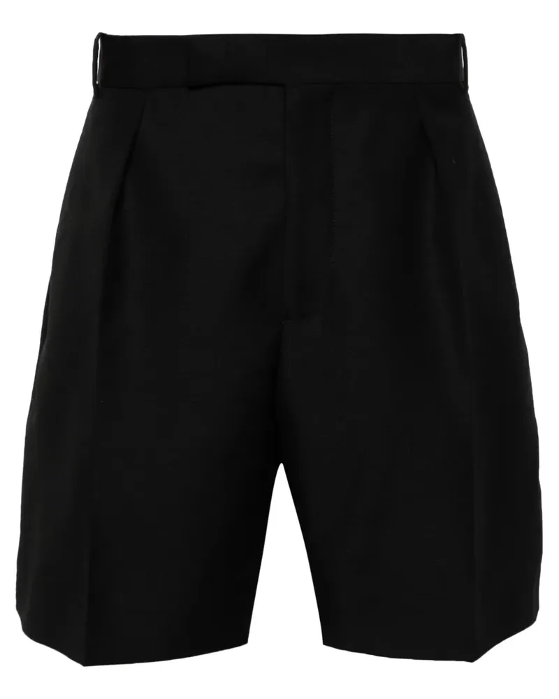 Alexander McQueen Klassische Bundfaltenshorts - Schwarz Schwarz