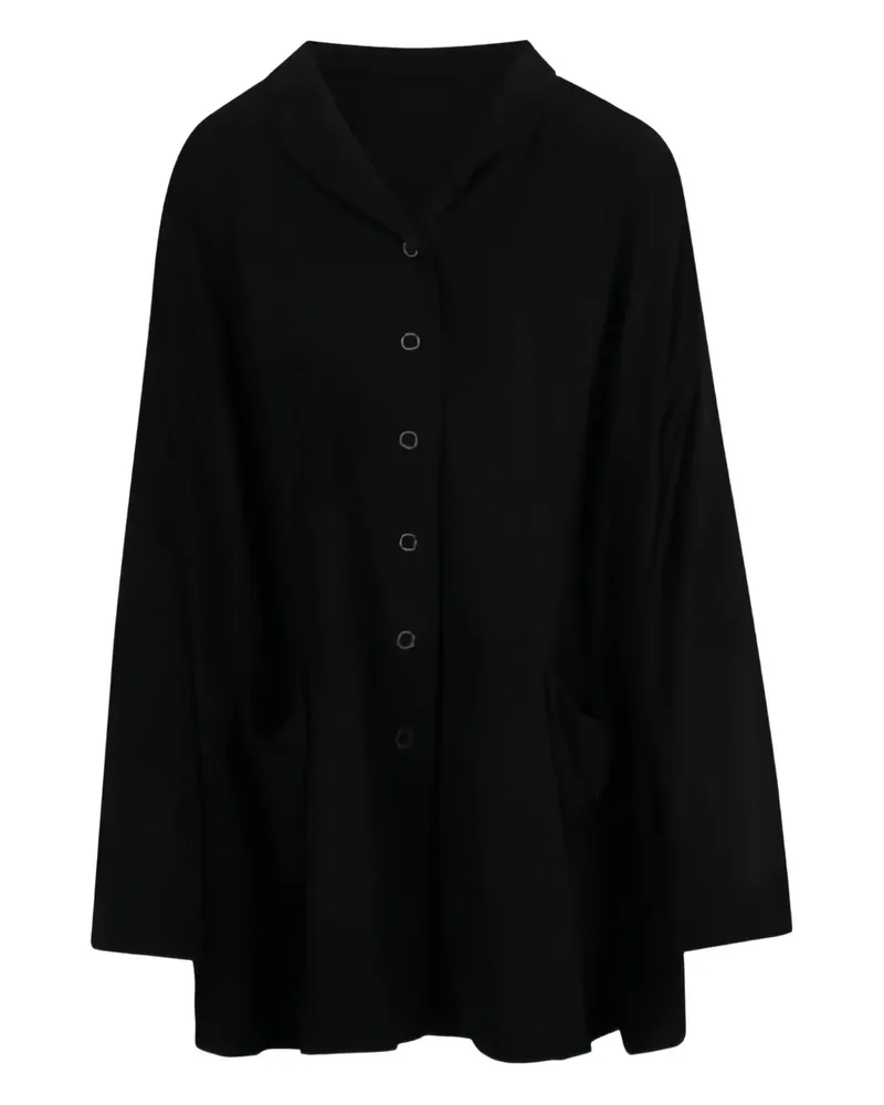 Black Label Hemdjacke mit geknöpften Taschen - Schwarz Schwarz