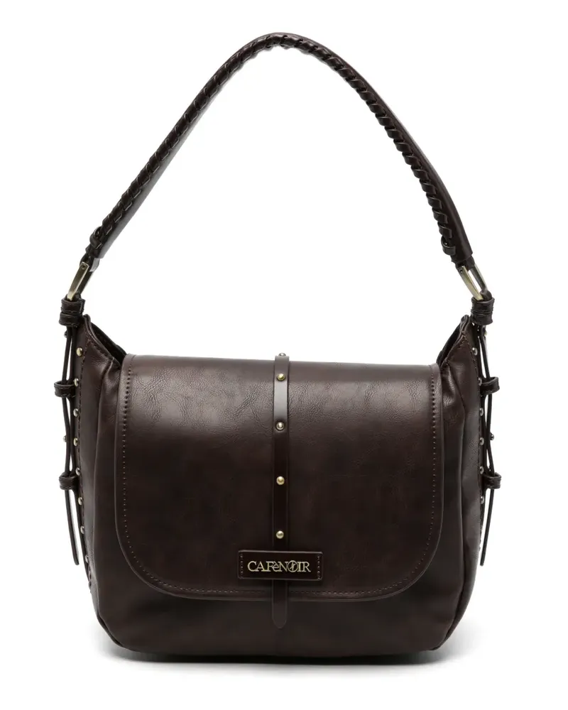 CAFèNOIR  Schultertasche mit Nieten - Braun Braun