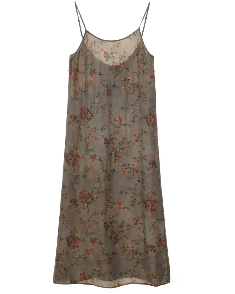 Uma Wang Anaya Midikleid - Grau Grau