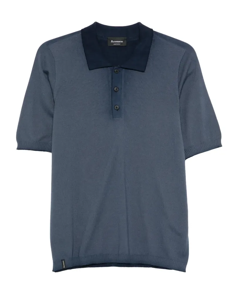 Arovescio button polo shirt - Blau Blau