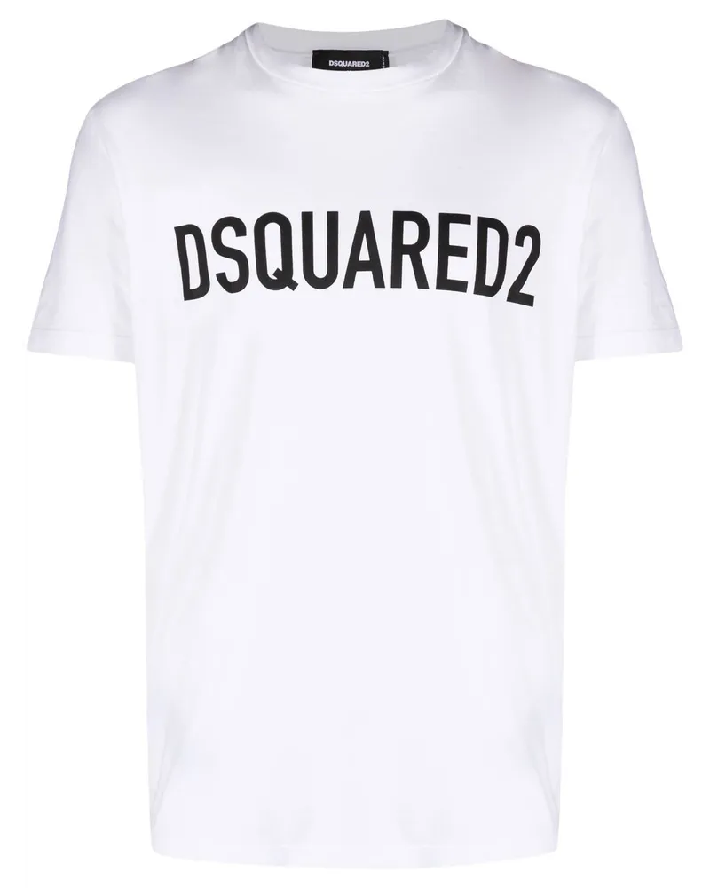Dsquared2 T-Shirt mit Logo-Print - Weiß Weiß