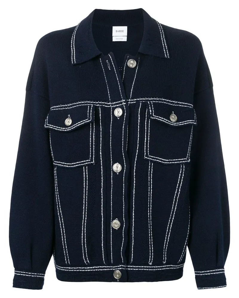 Barrie Jeansjacke mit Stickerei - Blau Blau