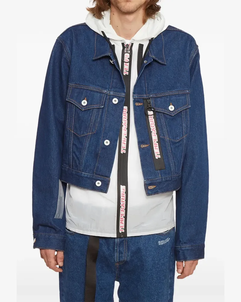 OFF-WHITE long-sleeve denim jacket - Blau Blau