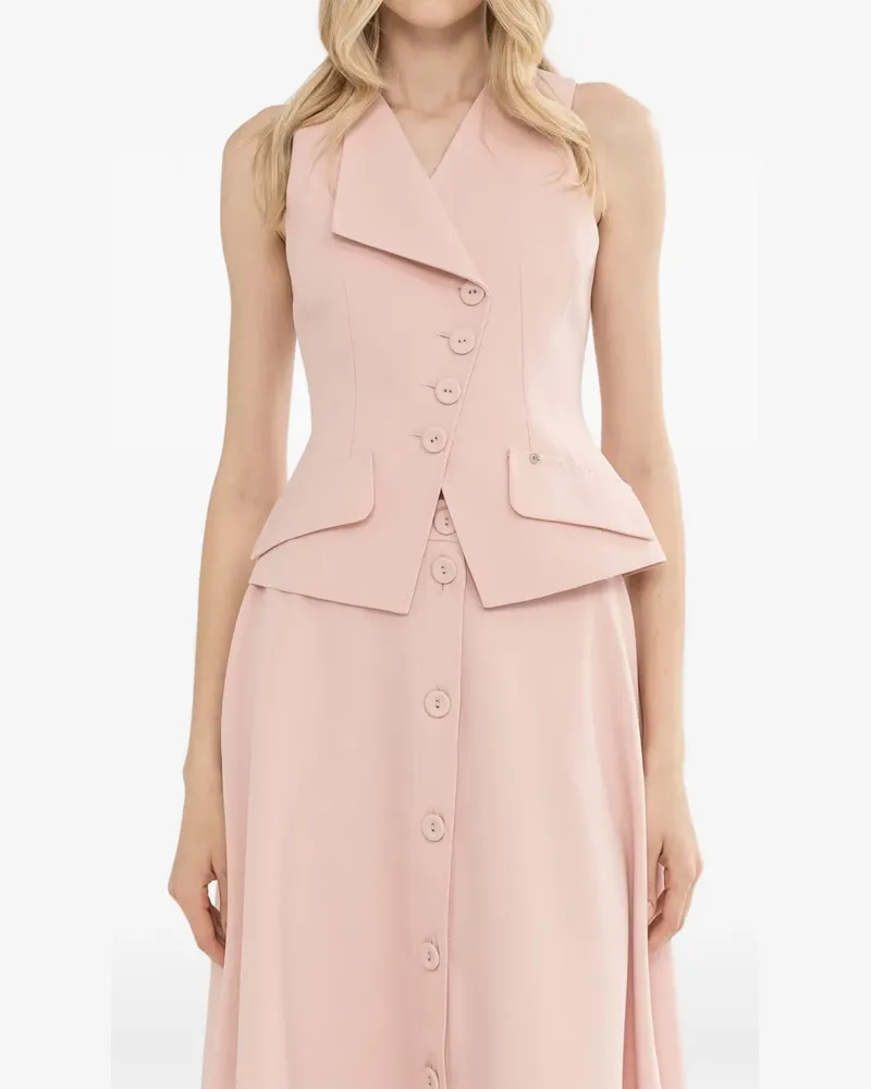 NISSA button detail midi skirt - Rosa Rosa